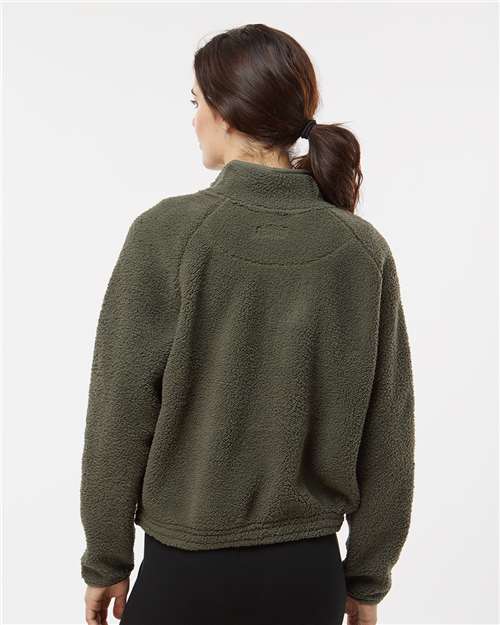 Boxercraft BW8501 Women's Everest Half-Zip Pullover - Olive - model back