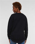 LAT 3525 Women's Weekend Crewneck Sweatshirt - Black - model back