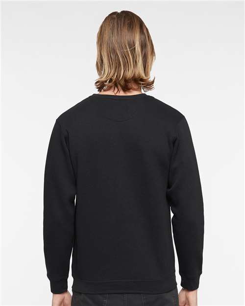 LAT 6925 Unisex Elevated Fleece Crewneck Sweatshirt - Black - model back