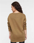 LAT 6925 Unisex Elevated Fleece Crewneck Sweatshirt - Coyote Brown - model back