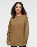 LAT 6925 Unisex Elevated Fleece Crewneck Sweatshirt - Coyote Brown - model front