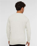 LAT 6925 Unisex Elevated Fleece Crewneck Sweatshirt - Natural Heather - model back