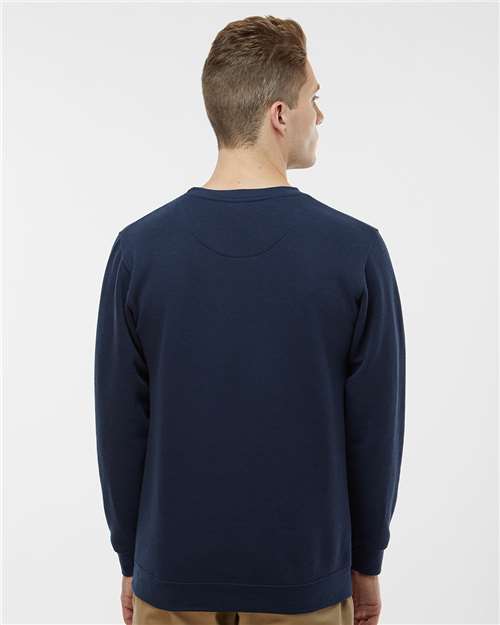 LAT 6925 Unisex Elevated Fleece Crewneck Sweatshirt - Navy - model back