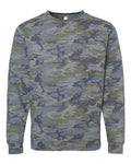 LAT 6925 Unisex Elevated Fleece Crewneck Sweatshirt - Vintage Camo - front