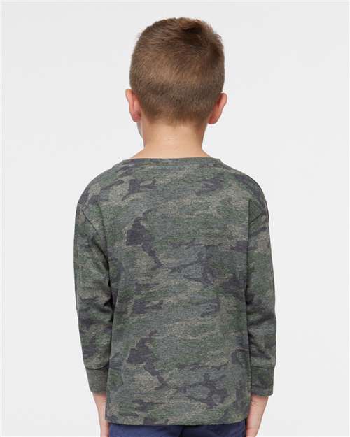 Rabbit Skins 3302 Toddler Fine Jersey Long Sleeve Tee - Vintage Camo - model back