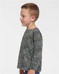 Rabbit Skins 3302 Toddler Fine Jersey Long Sleeve Tee - Vintage Camo - model side