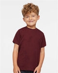 Rabbit Skins 3321 Toddler Fine Jersey Tee - Maroon - model front