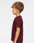 Rabbit Skins 3321 Toddler Fine Jersey Tee - Maroon - model side