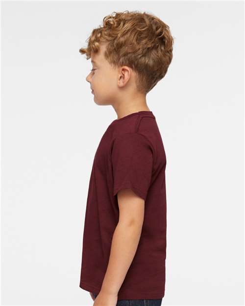 Rabbit Skins 3321 Toddler Fine Jersey Tee - Maroon - model side
