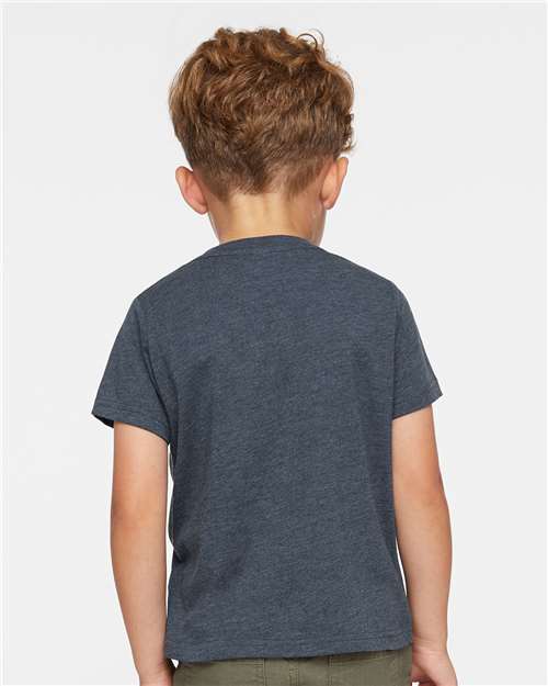 Rabbit Skins 3321 Toddler Fine Jersey Tee - Vintage Denim - model back
