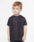 Rabbit Skins 3321 Toddler Fine Jersey Tee - Black Reptile - model front