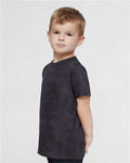 Rabbit Skins 3321 Toddler Fine Jersey Tee - Black Reptile - model side