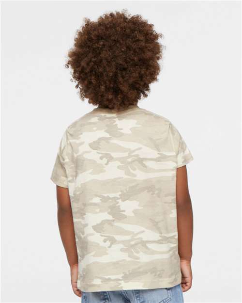 Rabbit Skins 3321 Toddler Fine Jersey Tee - Natural Camo - model back