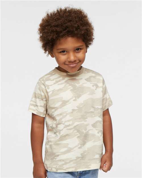 Rabbit Skins 3321 Toddler Fine Jersey Tee - Natural Camo - model front