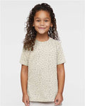 Rabbit Skins 3321 Toddler Fine Jersey Tee - Natural Leopard - model front
