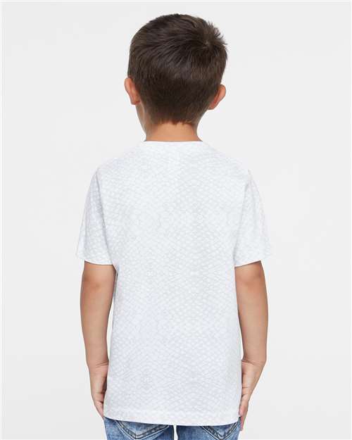 Rabbit Skins 3321 Toddler Fine Jersey Tee - White Reptile - model back