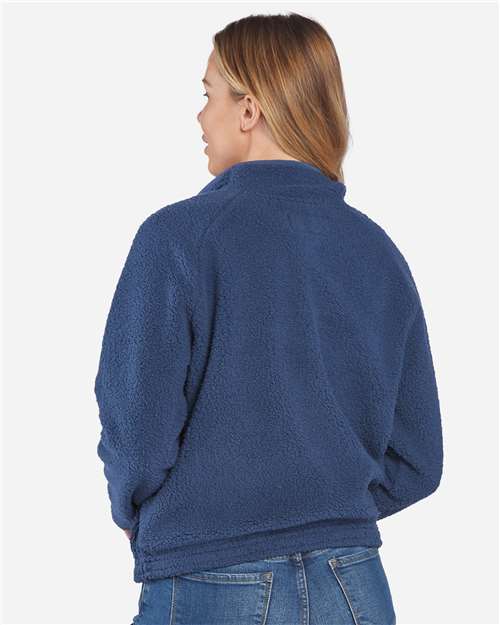 Boxercraft BW8501 Women's Everest Half-Zip Pullover - Indigo - model back