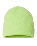Atlantis Headwear RIO Sustainable Rib Cuffed Beanie - Acid Green - back