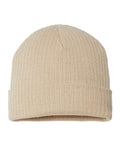 Atlantis Headwear RIO Sustainable Rib Cuffed Beanie - Light Beige - back