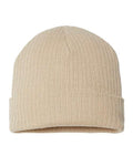 Atlantis Headwear RIO Sustainable Rib Cuffed Beanie - Light Beige - front