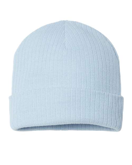 Atlantis Headwear RIO Sustainable Rib Cuffed Beanie - Light Blue - back