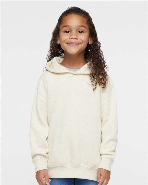 Rabbit Skins 3326 Toddler Pullover Fleece Hoodie - Natural Heather - model front