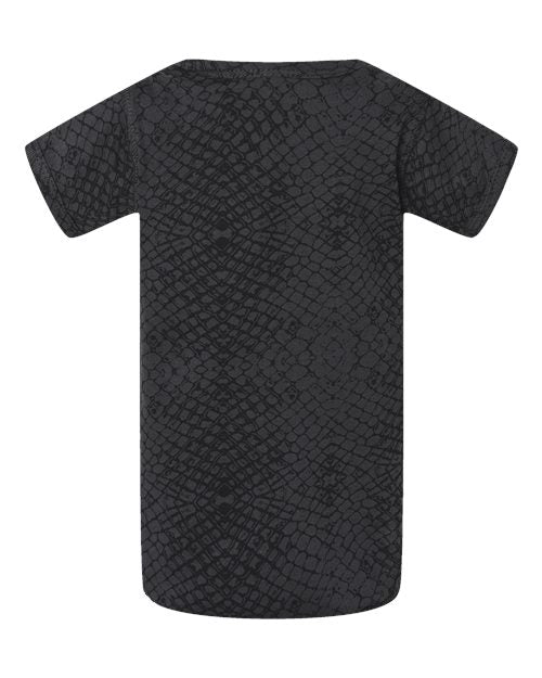 Rabbit Skins 4424 Infant Fine Jersey Bodysuit - Black Reptile - back