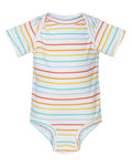 Rabbit Skins 4424 Infant Fine Jersey Bodysuit - Rainbow Stripe - front