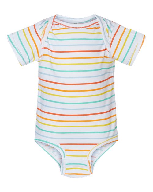 Rabbit Skins 4424 Infant Fine Jersey Bodysuit - Rainbow Stripe - front