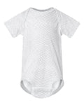 Rabbit Skins 4424 Infant Fine Jersey Bodysuit - White Reptile - front