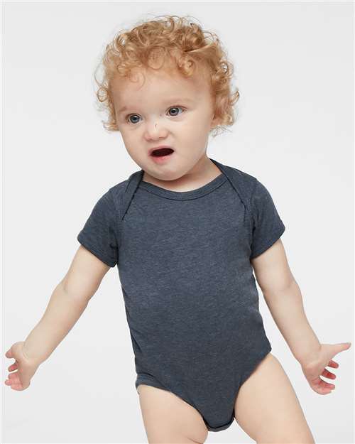 Rabbit Skins 4424 Infant Fine Jersey Bodysuit - Vintage Denim - model front