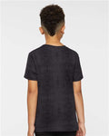 LAT 6101 Youth Fine Jersey Tee - Black Reptile - model back