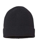 Atlantis Headwear ANDY Sustainable Fine Rib Cuffed Beanie - Black - back