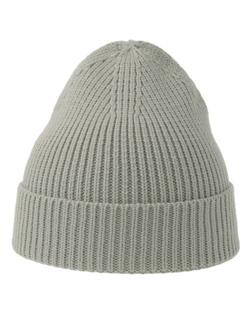 Atlantis Headwear ANDY Sustainable Fine Rib Cuffed Beanie - Light Grey - back