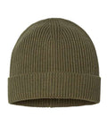 Atlantis Headwear ANDY Sustainable Fine Rib Cuffed Beanie - Olive - back