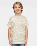 LAT 6101 Youth Fine Jersey Tee - Natural Camo - model front