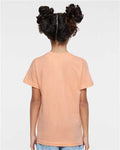 LAT 6101 Youth Fine Jersey Tee - Peachy - model back