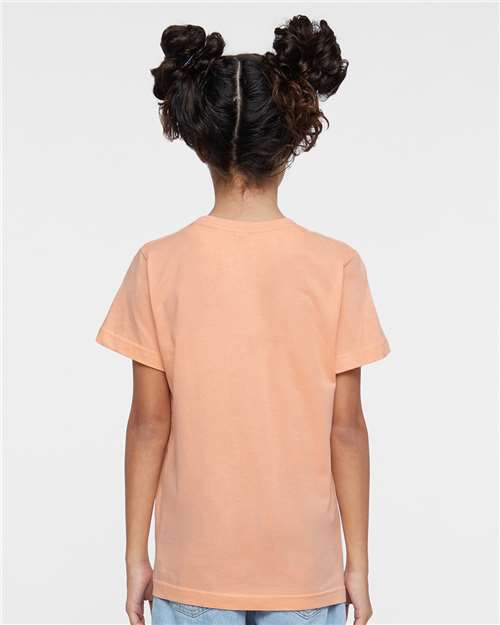 LAT 6101 Youth Fine Jersey Tee - Peachy - model back