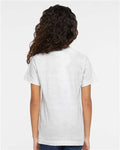 LAT 6101 Youth Fine Jersey Tee - White Reptile - model back
