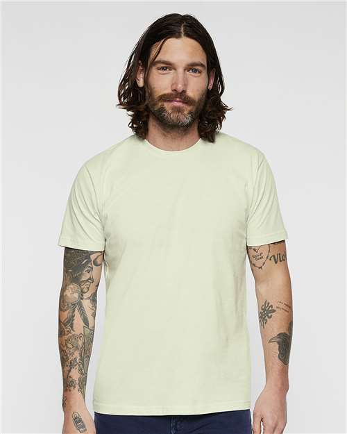 LAT 6901 Unisex Fine Jersey Tee - Honeydew - model front