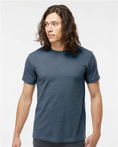 LAT 6901 Unisex Fine Jersey Tee - Vintage Denim - model front