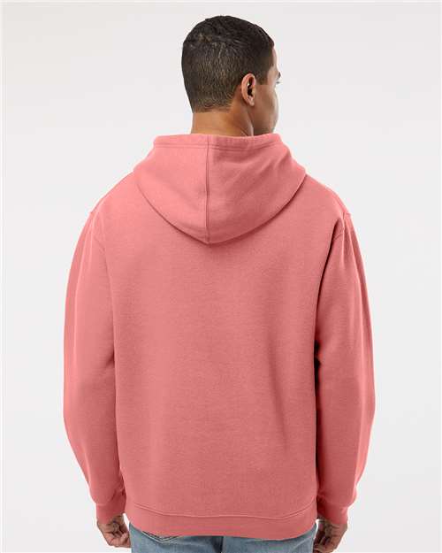 LAT 6926 Unisex Elevated Fleece Hoodie Sweatshirt - Mauvelous - model back