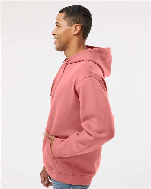 LAT 6926 Unisex Elevated Fleece Hoodie Sweatshirt - Mauvelous - model side
