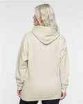 LAT 6926 Unisex Elevated Fleece Hoodie Sweatshirt - Natural Heather - model back