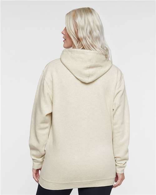 LAT 6926 Unisex Elevated Fleece Hoodie Sweatshirt - Natural Heather - model back