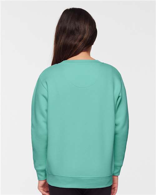 LAT 2225 Youth Crewneck Sweatshirt - Saltwater - model back