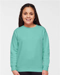 LAT 2225 Youth Crewneck Sweatshirt - Saltwater - model front