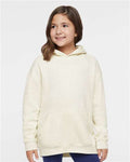 LAT 2296 Youth Hoodie Sweatshirt - Natural Heather - model front