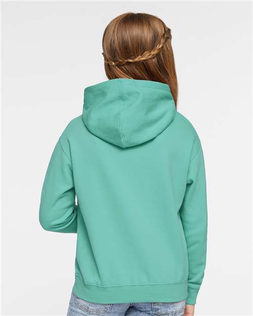 LAT 2296 Youth Hoodie Sweatshirt - Saltwater - model back
