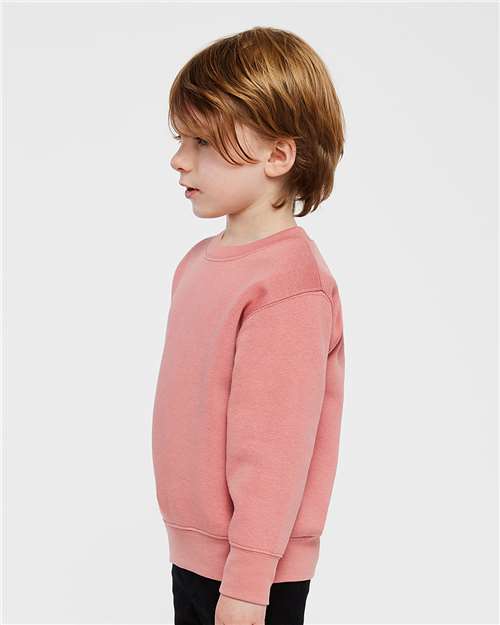Rabbit Skins 3317 Toddler Fleece Crewneck Sweatshirt - Mauvelous - model side